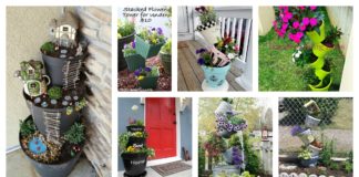 15 Cool DIY Flower Tower Ideas