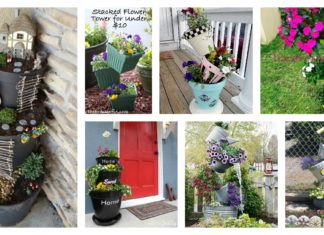 15 Cool DIY Flower Tower Ideas