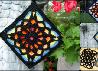 Crochet Fantastic Square Afghan Block with Free Pattern