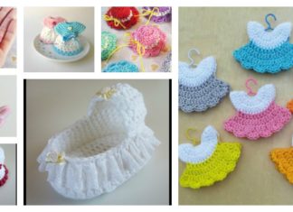 Crochet Mini Baby Shower Favors with Free Patterns