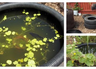 DIY Decorative Fish Pond From Old Car Tires