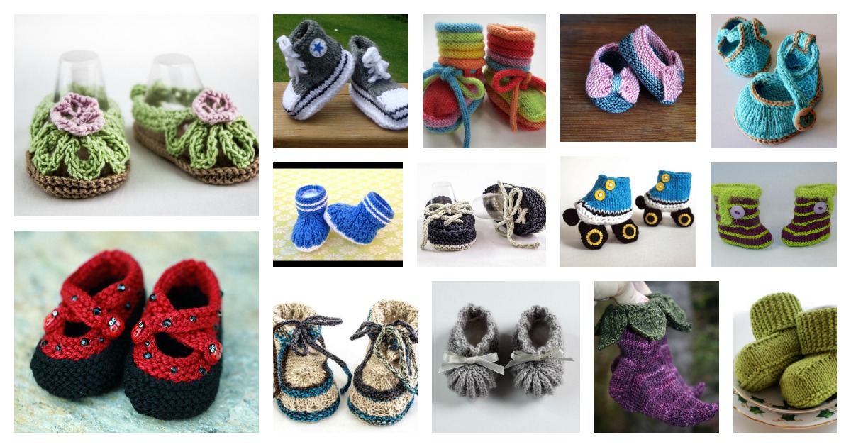40 + Knit Baby Booties with Pattern
