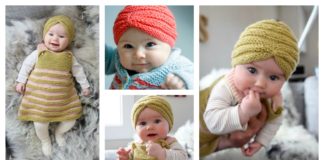 Knit Baby Turban Hat with Free Pattern