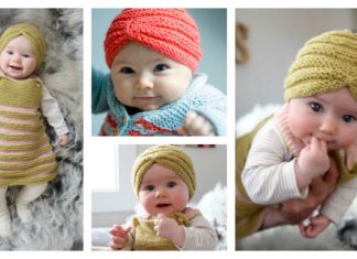 Knit Baby Turban Hat with Free Pattern