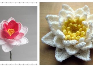 Crochet Pretty Water Lily with Free Pattern (Video)