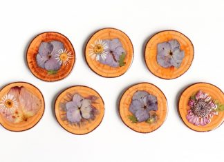 Dried Pressed Flower Coasters