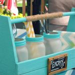 Frosted Mason Jar Picnic Caddy