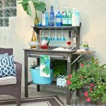 Potting Bench Turned Outside Bar