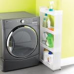Slide a slim cart into the tiny space between your washer and the wall