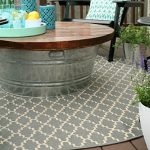 Metal Bucket Outdoor Coffee Table