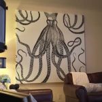 DIY a Shower Curtain Into Awesome Wall Art On A Budget