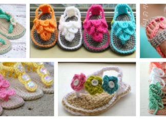 Crochet Baby Flip Flop Sandals with Patterns