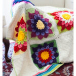 Crochet Crocodile Flower Afghan