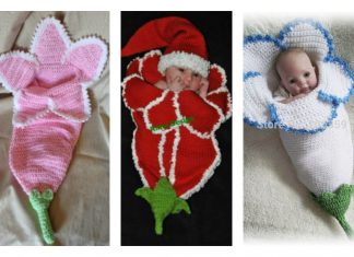 Crochet Flower Baby Cocoons Are Adorable