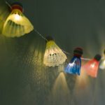 DIY shuttlecock lights garland
