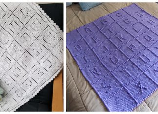 ABC Alphabet Afghan Baby Blanket Crochet Patterns