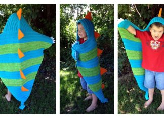 Absolutely Adorable Hooded Dragon Blanket Crochet Pattern