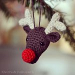 Crochet Rudolph the Reindeer Christmas Ornament Free pattern