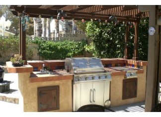 DIY Concrete Cinder Blocks Outdoor Barbecue Kitchen