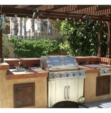 DIY Concrete Cinder Blocks Outdoor Barbecue Kitchen