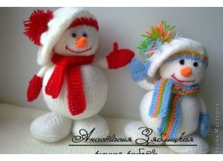 Knitting Snowman Free Pattern