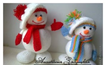 Knitting Snowman Free Pattern