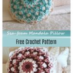 Sea-Foam Mandala Pillow Free Crochet Pattern