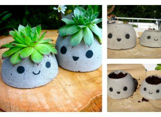DIY Cute Concrete Planter