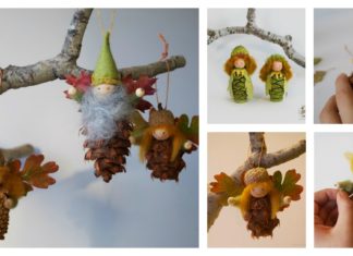 DIY Pinecone Fairy Ornaments