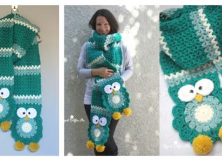 Owl Super Scarf Free Crochet Pattern