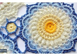 Pretty Textured Motif Free Crochet Pattern