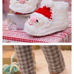 Crochet Child’s Santa Slippers Free Pattern