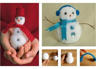 DIY Adorable Pom-Pom Snowman