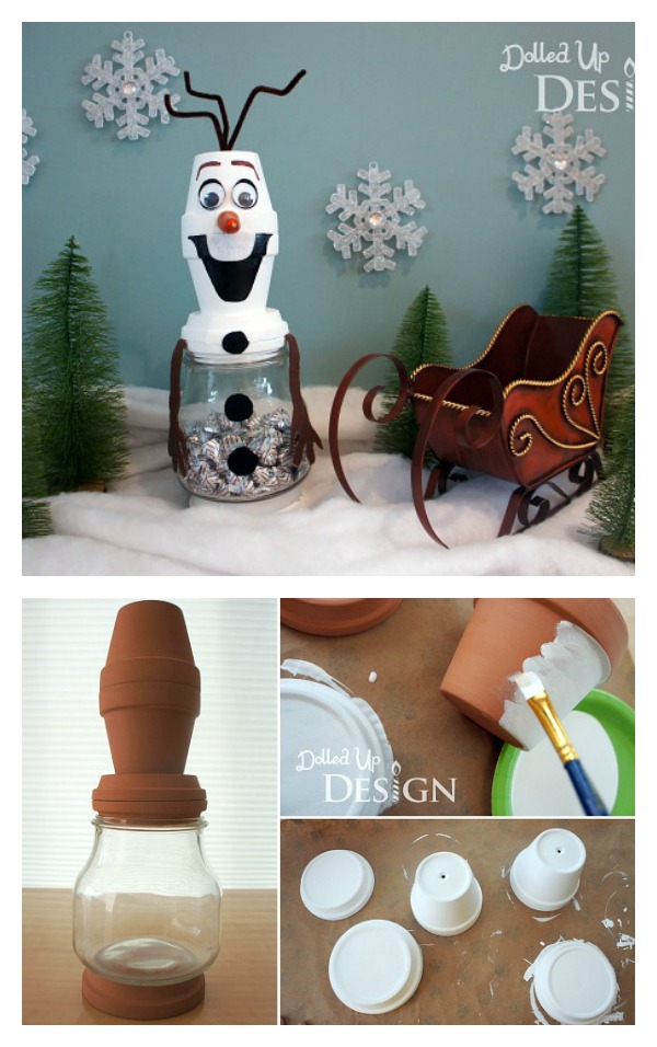 Diy Clay Pot Snowman Treat Filled Jar Cool Creativities