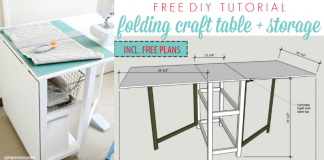 DIY Foldable Craft Table