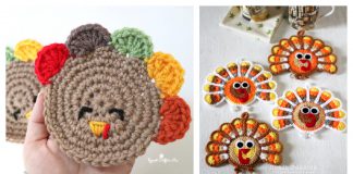 Turkey Coasters Free Crochet Pattern