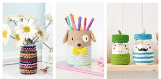 Crochet Cozy for Jars or Cans Free Pattern