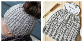 Crochet Ponytail Hat Free Patterns