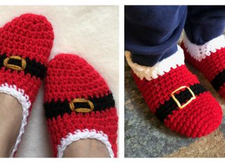 Crochet Santa Slipper Free Patterns