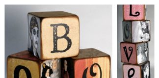 DIY Family Memory Letter Blocks