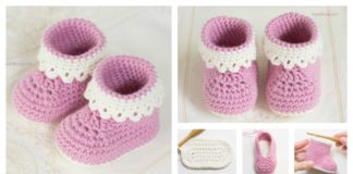 Pink Lady Baby Booties Free Crochet Patterns