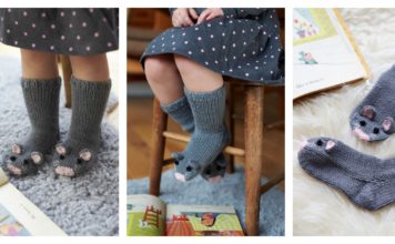 Knit Mice Socks Free Pattern