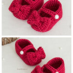 Ruby Red Mary Jane Booties Free Crochet Pattern