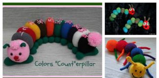 Knitted Caterpillar Baby Toy Free Patterns