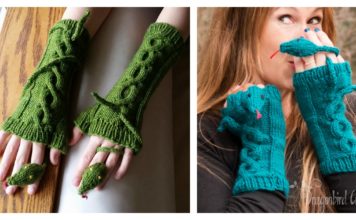 Knitting Fingerless Snake Mitts Patterns