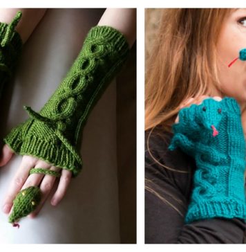 Knitting Fingerless Snake Mitts Patterns
