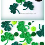 Shamrock and Lucky Clover Appliqués Free Crochet Pattern