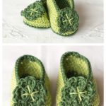 St Patricks Day Shamrock Baby Booties Free Crochet Pattern
