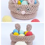 Bunny Easter Basket Free Crochet Pattern