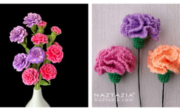 Crochet Carnation Flower Patterns for Mother's day